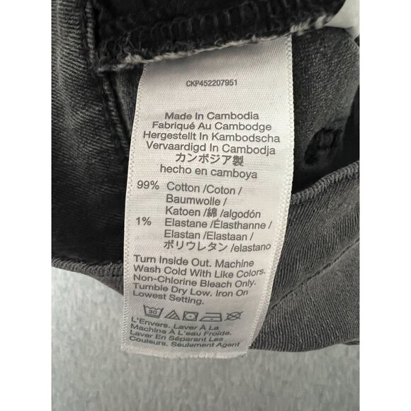 Madewell High Rise Black Denim Shorts Womens 28" Waist Stretch Cut Off Fringe - Picture 5 of 8